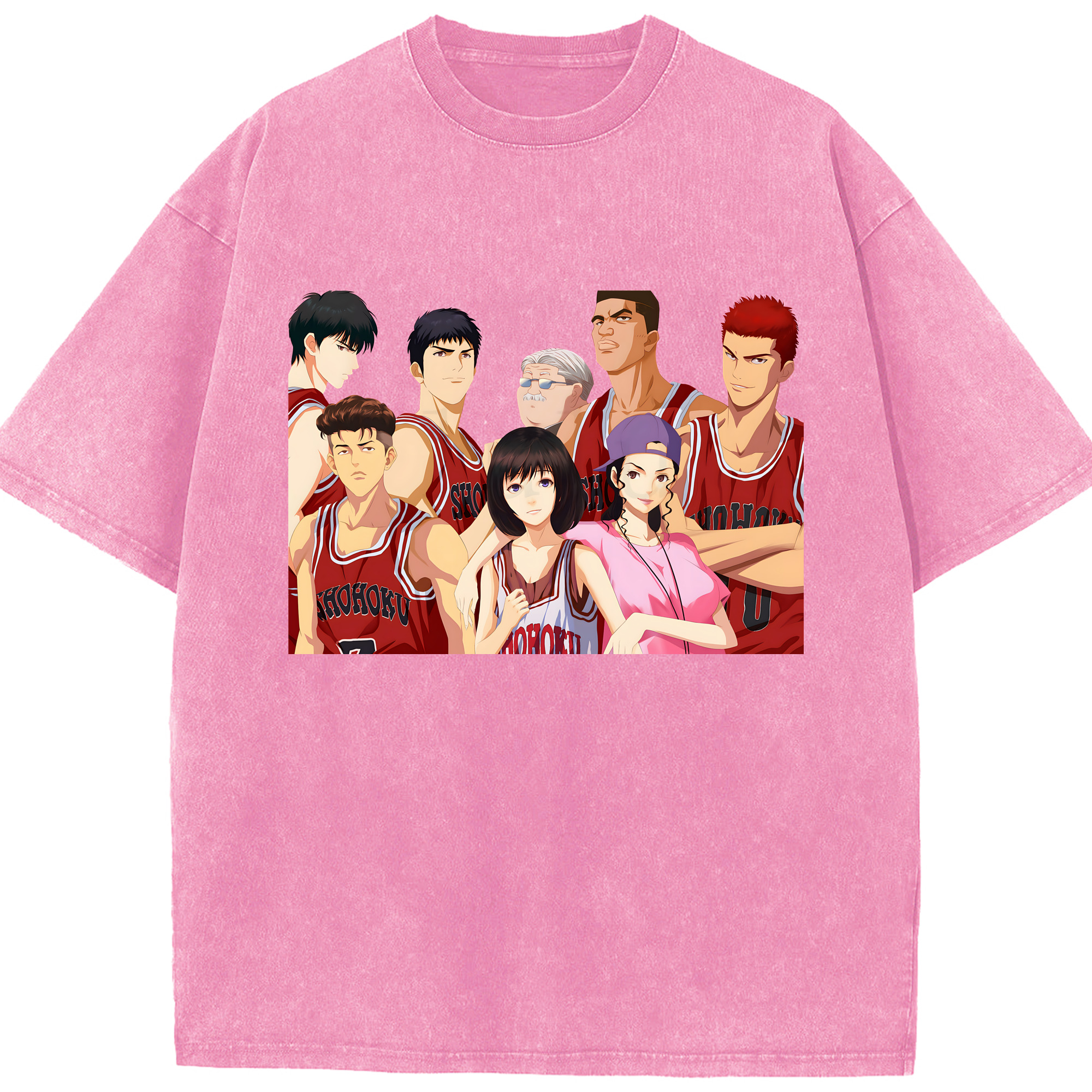 （画像用） SLAM DUNK／スラムダンク 綿100% ヴィンテージ風 半袖Tシャツ（フロントプリント）